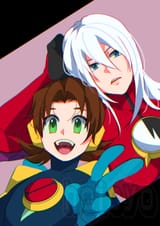 __megaman_exe_and_protoman_exe_mega_man_and_1_more_drawn_by_hoicyo__b320a7952b5918d314236eb95a83d690
