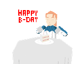 Annette&#039;s B-Day 2025 (pixelated, spin)