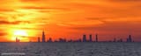 chicago skyline from michigan city