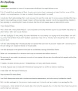 apology