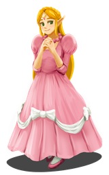 61547 - 1girl artist_aikun2012 blonde_hair breath_of_the_wild colored dress green_eyes necklace pointy_ears princess_zelda smile the_legend_of_zelda