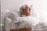 Sick elderly dying man in hospital bed looking out window Stock Photo - Alamy