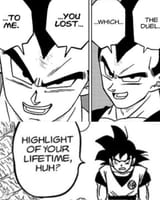 Vegeta rubbing it in