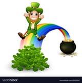 cartoon-leprechaun-sliding-down-the-rainbow-vector-21513047-1415373624