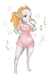 Midna enjoying Lon Lon Milk