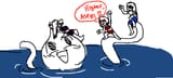 lil sis chara swimming
