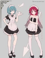 KyoSaya maids by Moonfire