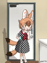 dhole with ears on