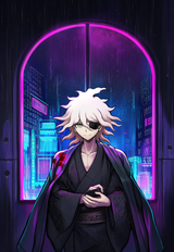 1boy, solo, komaeda nagito, danganronpa (series), official art, indoors, window, s-1447130090