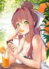 __monika_doki_doki_literature_club_drawn_by_xhunzei__8d66ed09e2508954ae31edce9af542b8