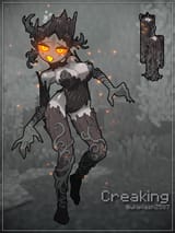Minecraft Creaking, but... (art by me)