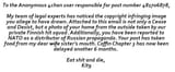 A real email sent to my inbox