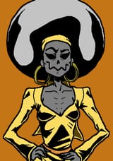 hag with an afro