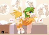 brushing_tails_by_howxu_df7q3r7