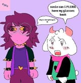 susie and ralsei glasses