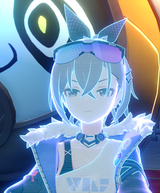 Silver wolf hologram smug