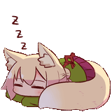 cute fox sleeping