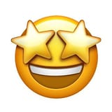 Star eye emoji
