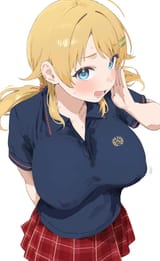 めぐるノーブラポロシャツ