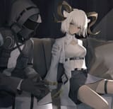 Doctor and brown sex goat (older)
