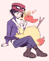 __braixen_and_calem_pokemon_and_2_more_drawn_by_amezawa_koma__27a6f3a77f036d5bd81195734b740051