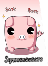 Oinky piggy buta sparkle squee happy(6133)