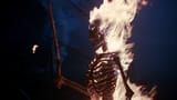burning skeleton