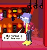 The threads fighting again