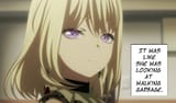 Uika looking at walking garbage