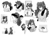 Robin does her hair