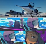 Avril and Trigger go flying