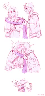 Max and Chloe scarf snow