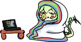 snoot game stella in a blanket