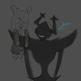 Noelle hanging onto the knight
