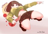 chara ducking with tummy