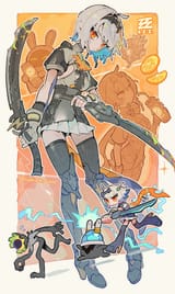 Anby_demara_and_plugboo_zenless_zone_zero_drawn_