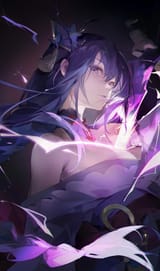 yande.re 1091314 genshin_impact japanese_clothes no_bra open_shirt raiden_shogun sword tracyton full