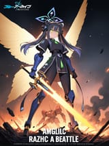 13052-1836050035-1girl,solo,science fiction, ,blue archive, shun _(blue archive_),Mecha Girl, angelic cosplay, holding a glowing sword, shimmerin