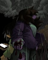 susie and kris in the rain