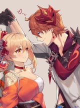 __tartaglia_and_yoimiya_genshin_impact_drawn_by_linreplica__sample-f68be99a5fcf35d65b5f76887e02faf0