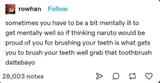 brush your teeth dattebayo