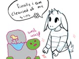 Woshua cleans Asriel