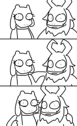 Asgore Toriel hug Weaver