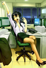 {{artist_ hidari_(left_side)}}, office, 1995, night, cityscape s-4076762949