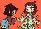 Frisk freaking out at chara&#039;s dress