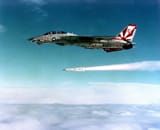 F-14A of VF-111 &#039;Sundowners&#039; launching AIM-54