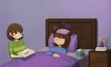 Frisk fapping while Chara stares intently