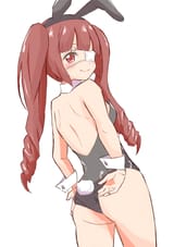 yurine smug glance bunny cosplay
