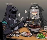 __doctor_and_specter_arknights_drawn_by_melon22__c8eec351c4c2e41742e00d171d272409