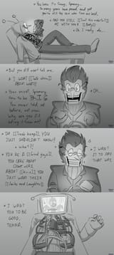 jolyjasper spamton tenna comic stitch